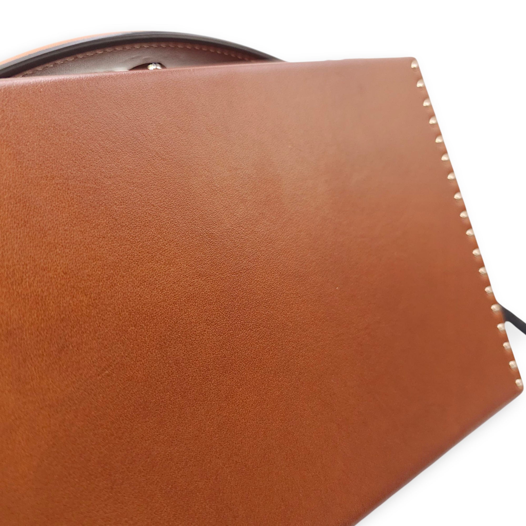 Suitcase Little Brown Shoulder Bag in Calfskin, Silver hardware