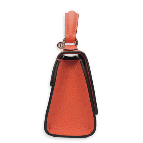 Rejane Nano Pink Shoulder Bag in Calfskin, Silver hardware