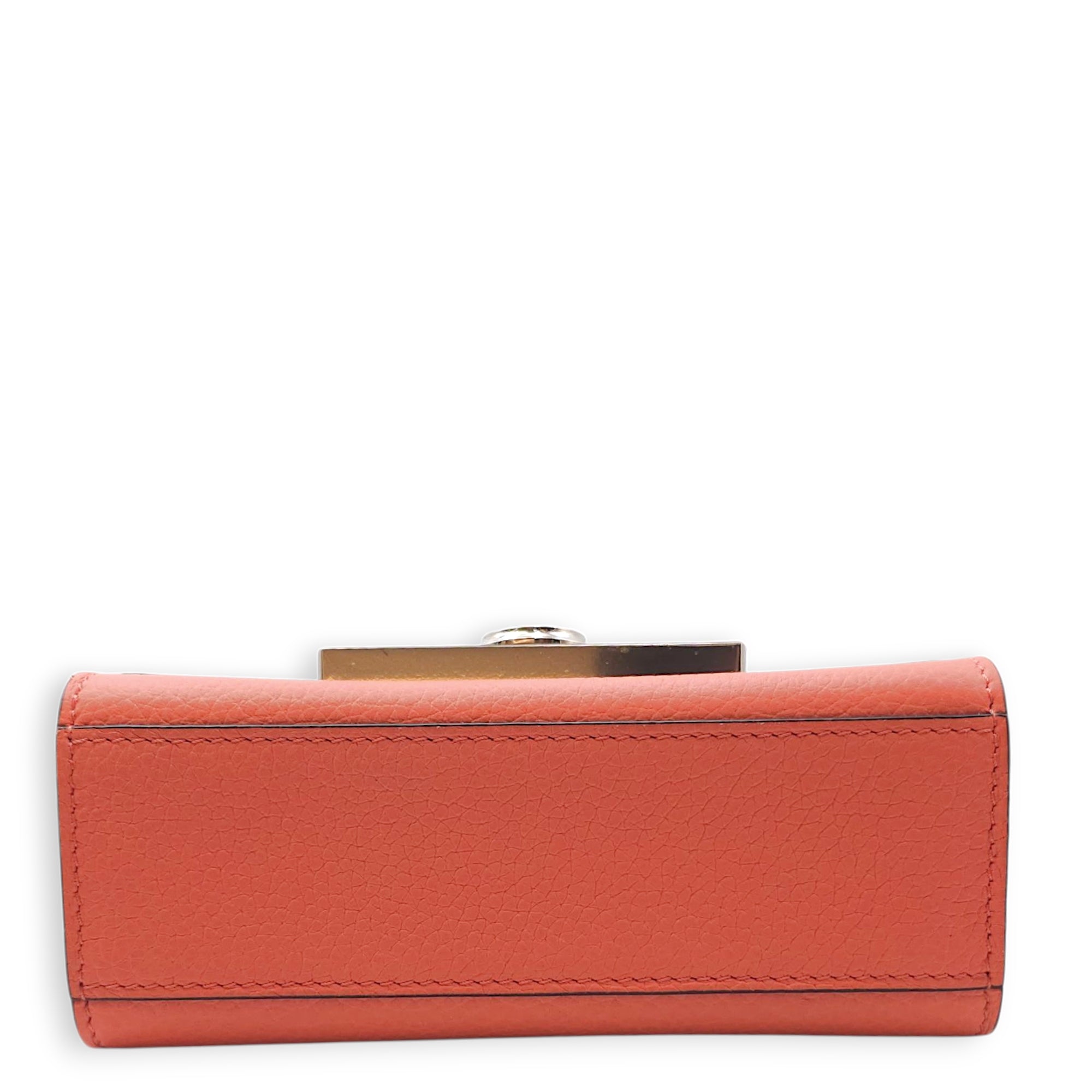 Rejane Nano Pink Shoulder Bag in Calfskin, Silver hardware