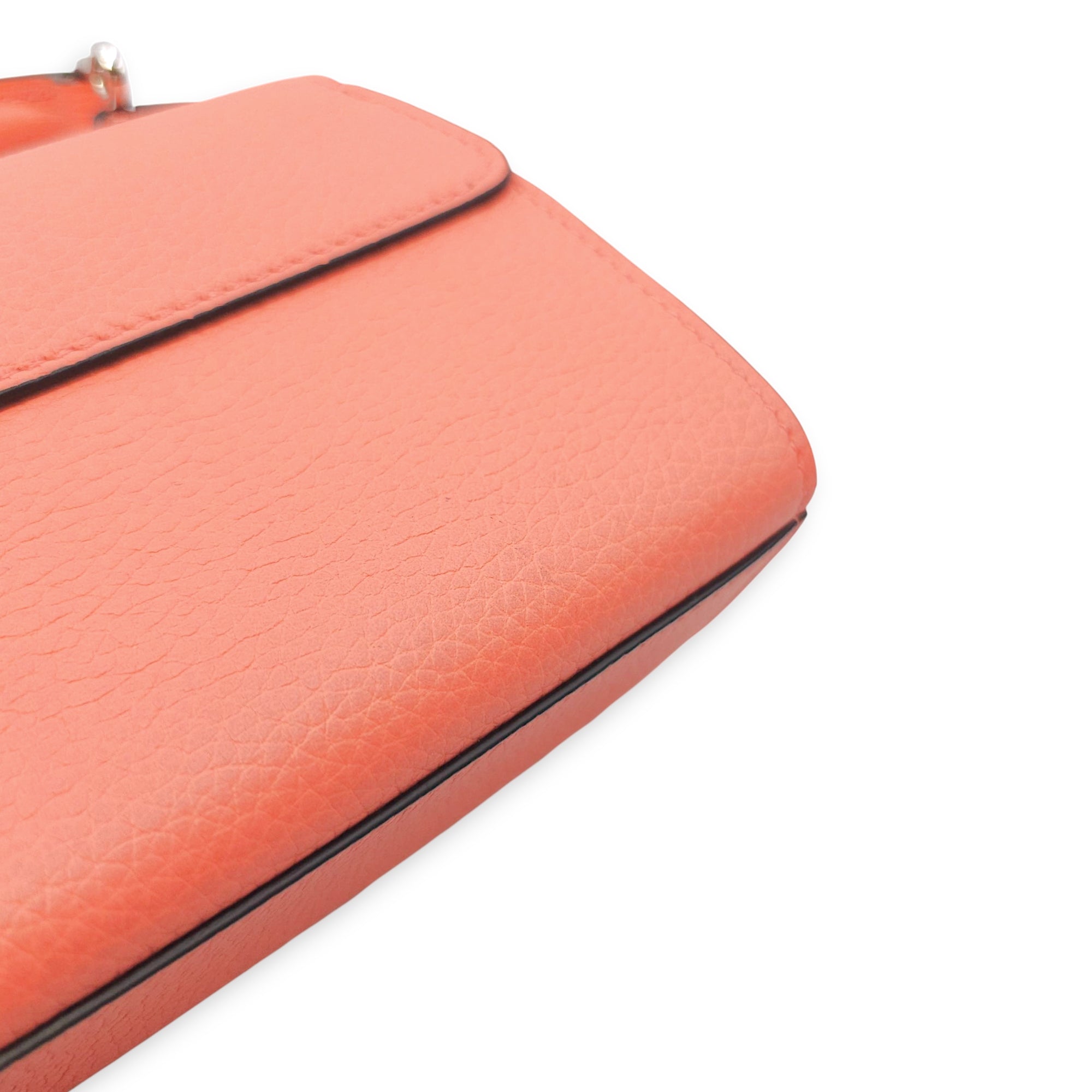 Rejane Nano Pink Shoulder Bag in Calfskin, Silver hardware