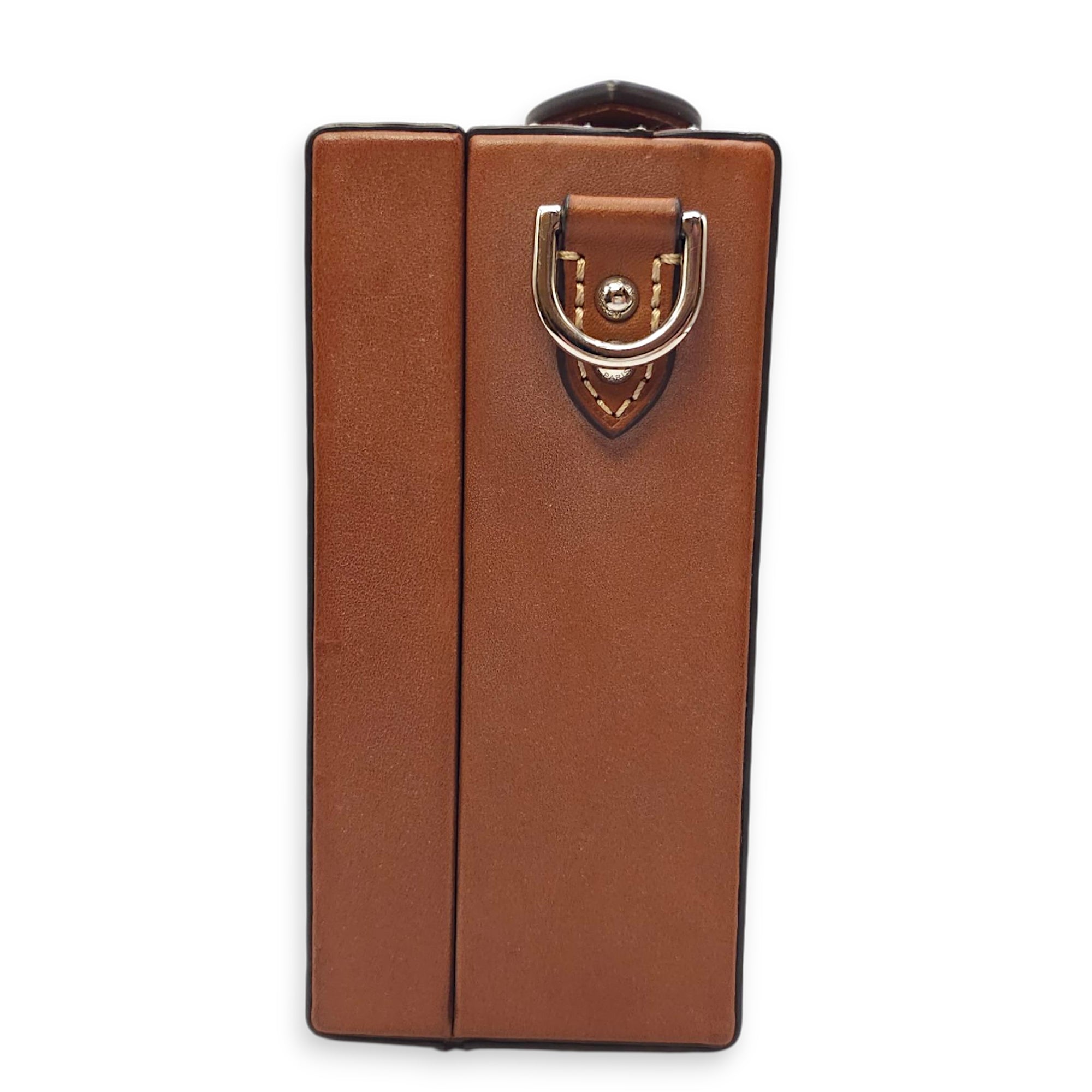 Suitcase Little Brown Shoulder Bag in Calfskin, Silver hardware
