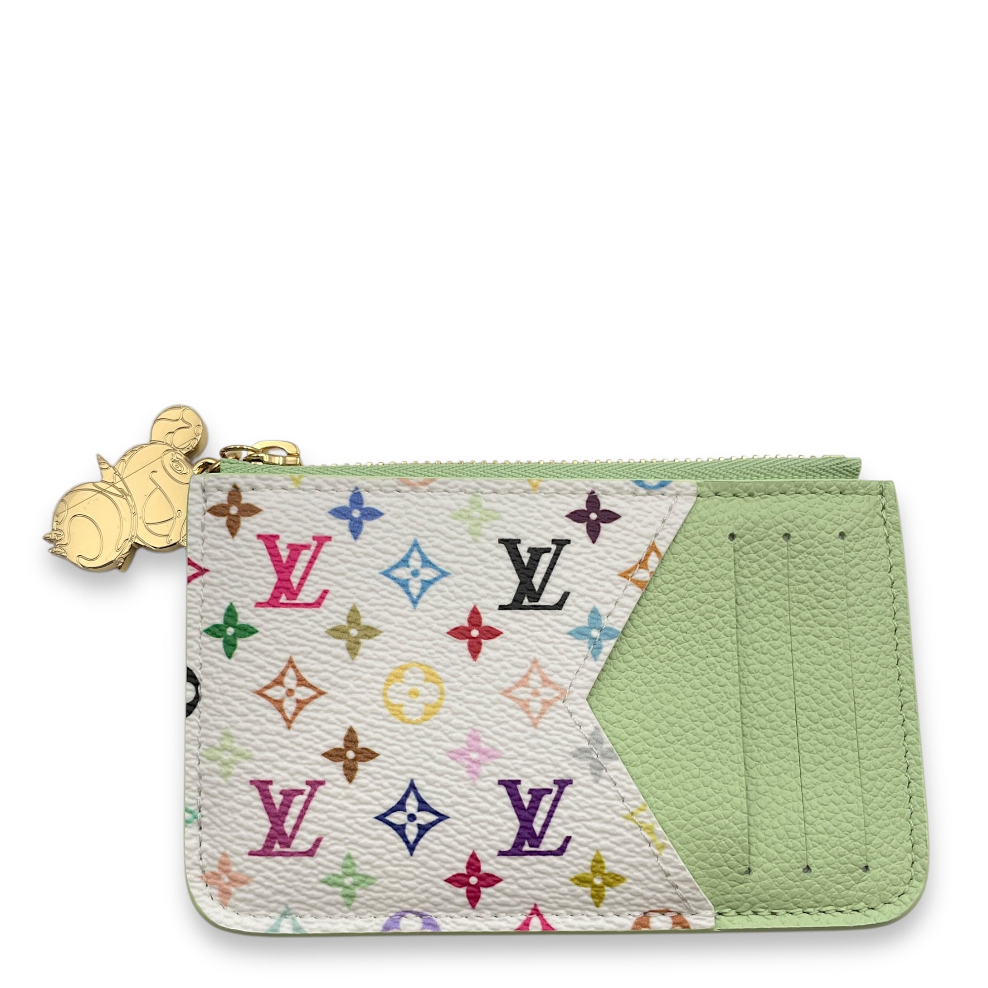 LV X Tm Romy Multi-colour Card Holder in Calfskin, Gold hardware