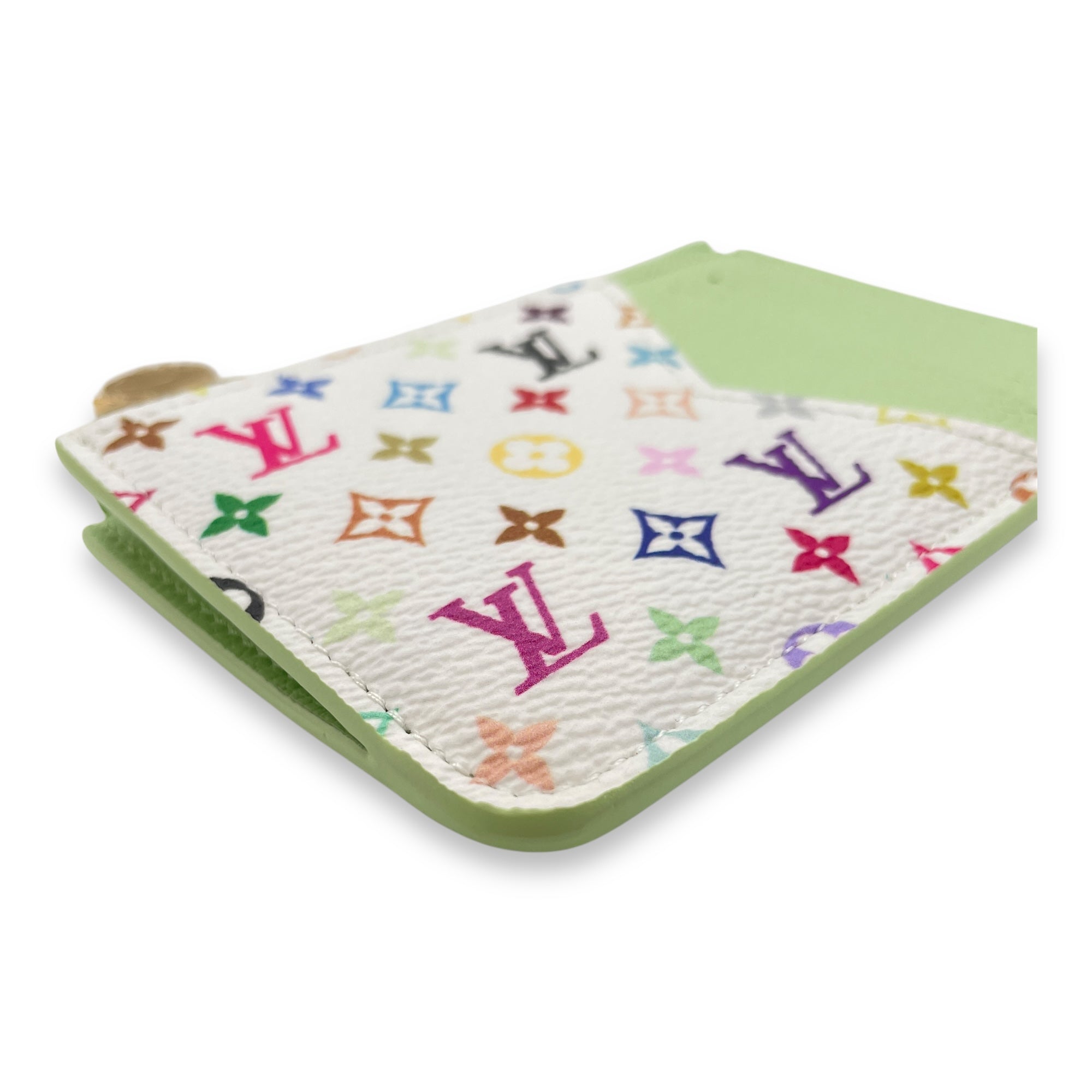 LV X Tm Romy Multi-colour Card Holder in Calfskin, Gold hardware