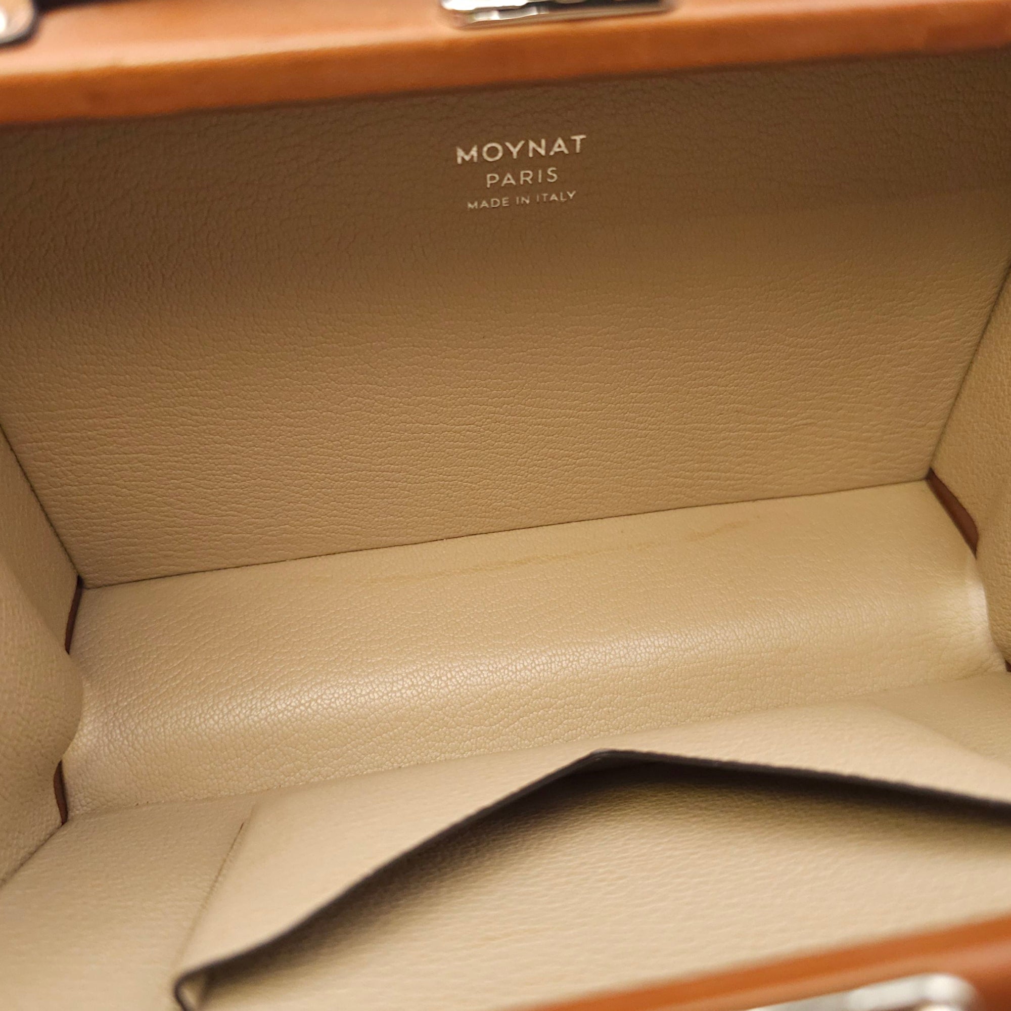 Suitcase Little Brown Shoulder Bag in Calfskin, Silver hardware