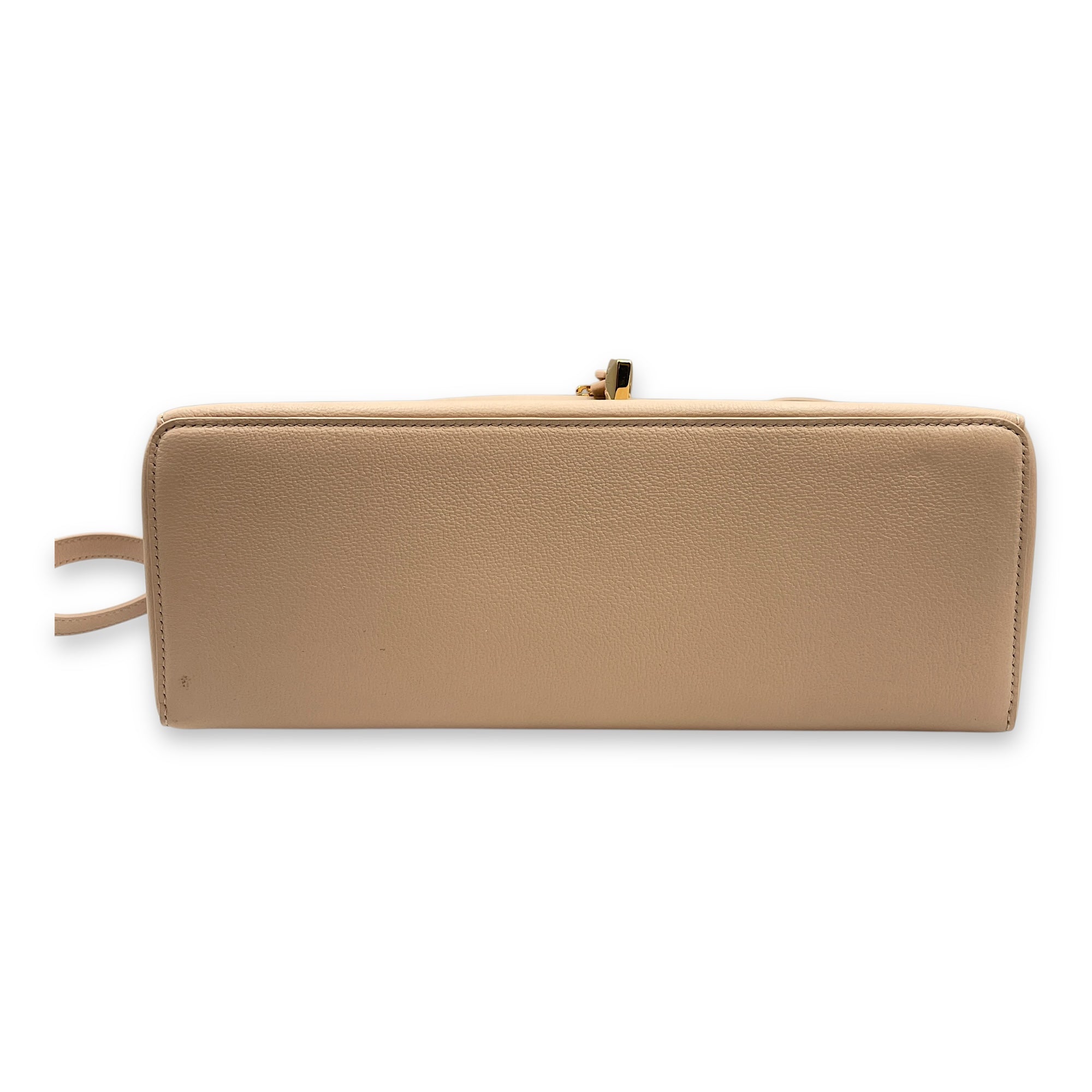 Extra Pocket 27 Honey Beige Shoulder Bag in Calfskin, Gold hardware