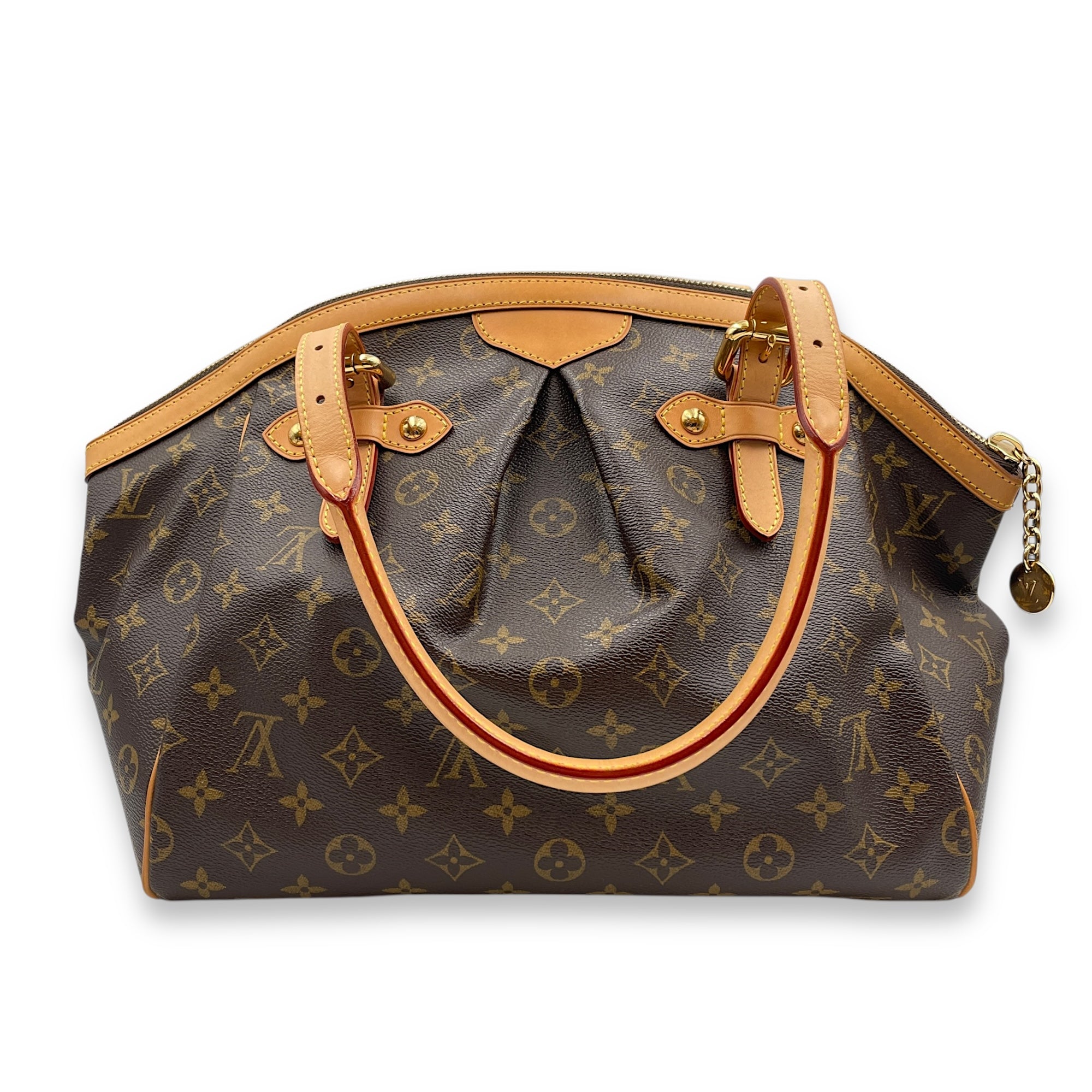 Tivoli GM Monogram Brown Top Handle Bag in Canvas, Gold hardware