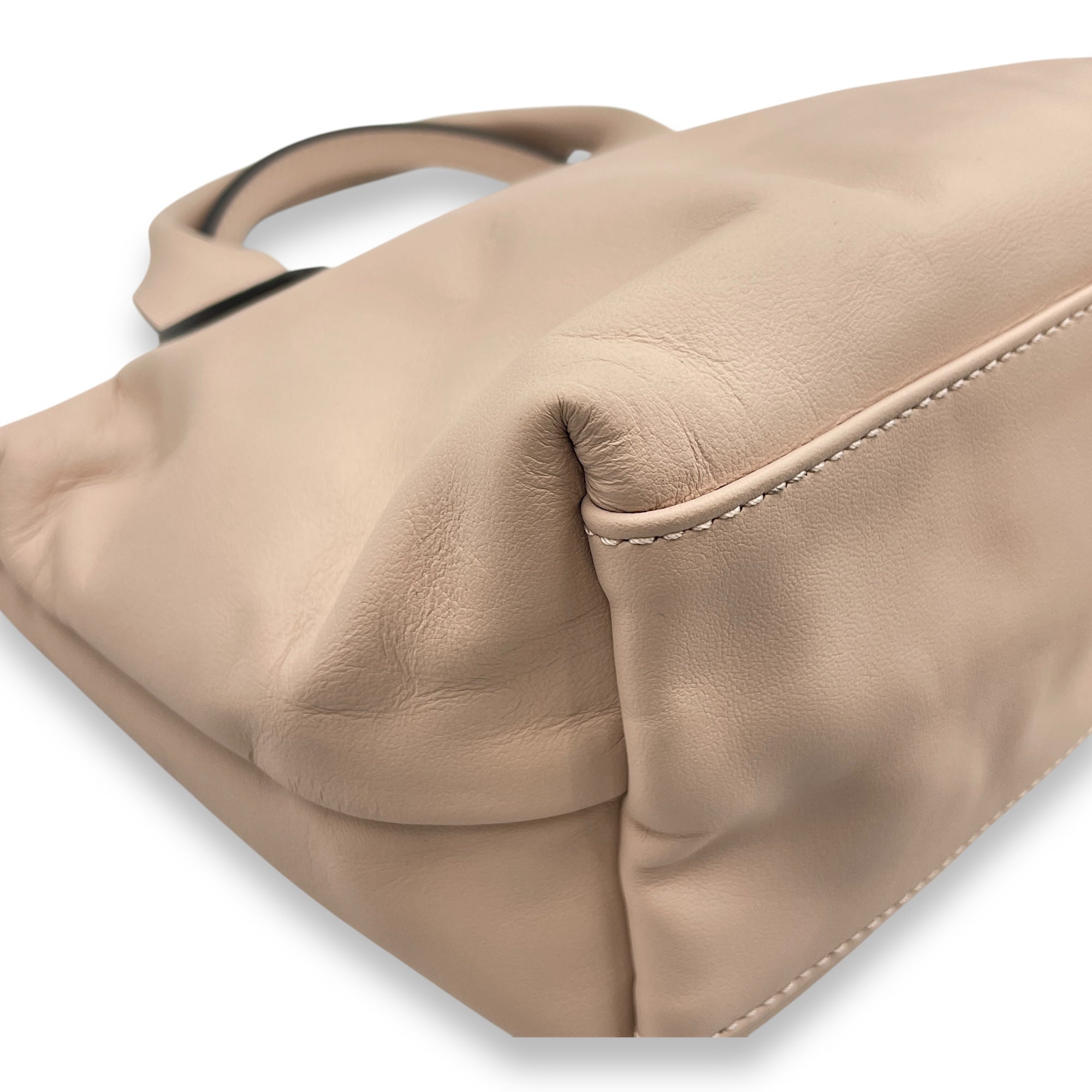 Le Pliage Xtra XS Nude Crossbody Bag in Calfskin, Ruthenium hardware
