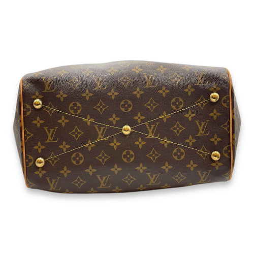 Tivoli GM Monogram Brown Top Handle Bag in Canvas, Gold hardware