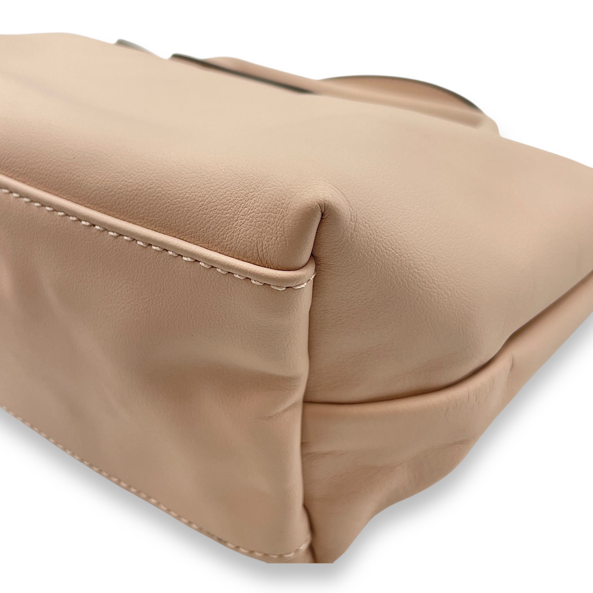 Le Pliage Xtra XS Nude Crossbody Bag in Calfskin, Ruthenium hardware