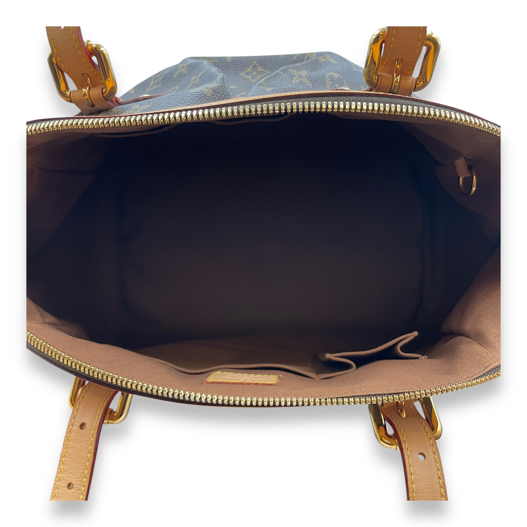 Tivoli GM Monogram Brown Top Handle Bag in Canvas, Gold hardware