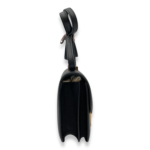 Constance 18 Black in Chevre Mysore, Rose Gold hardware