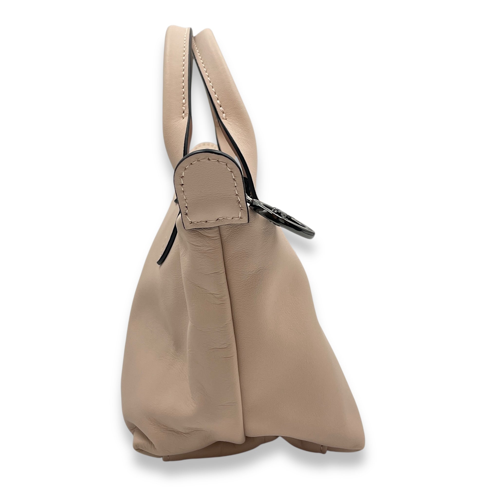 Le Pliage Xtra XS Nude Crossbody Bag in Calfskin, Ruthenium hardware
