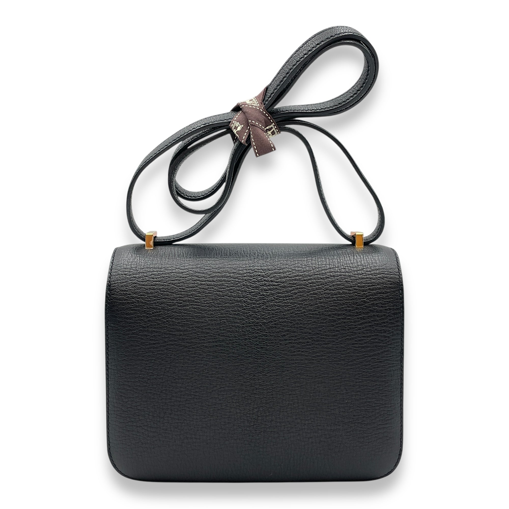 Constance 18 Black in Chevre Mysore, Rose Gold hardware