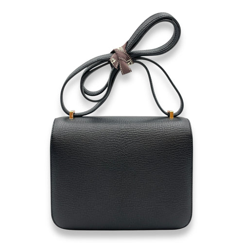 Constance 18 Black in Chevre Mysore, Rose Gold hardware