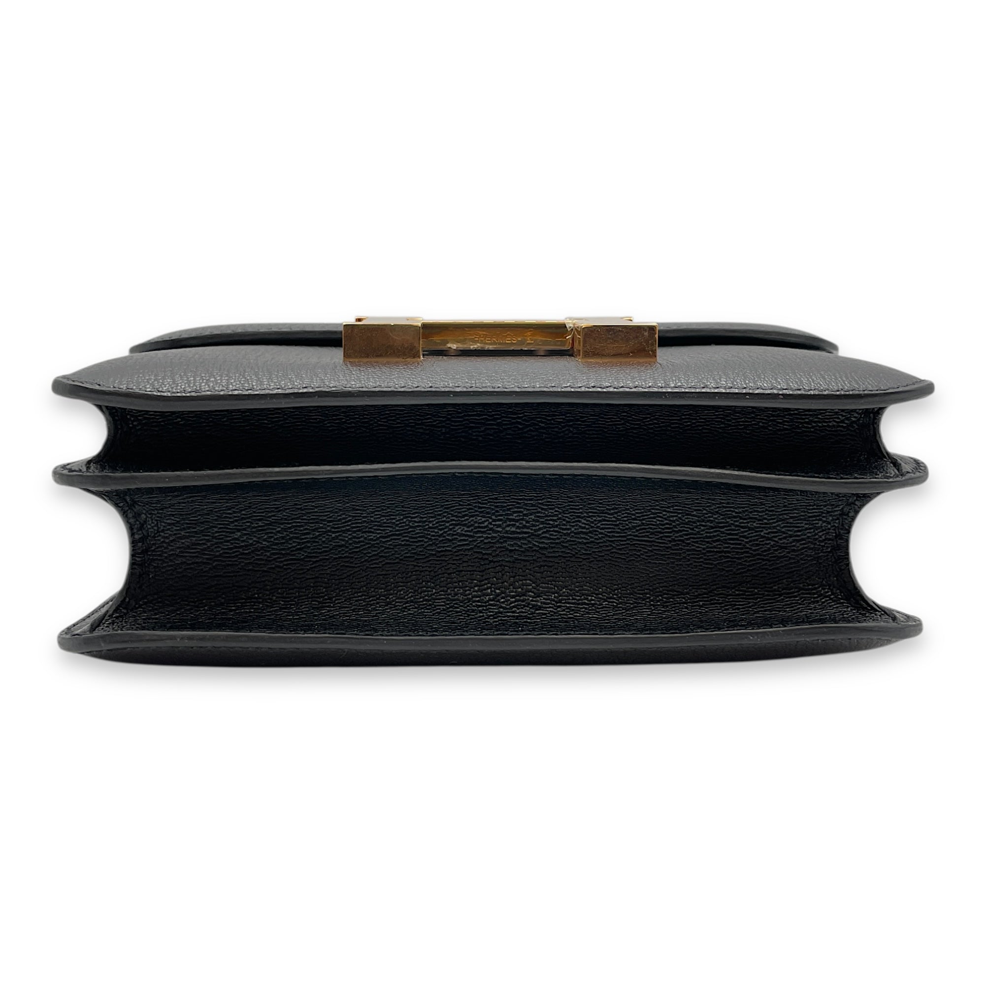 Constance 18 Black in Chevre Mysore, Rose Gold hardware