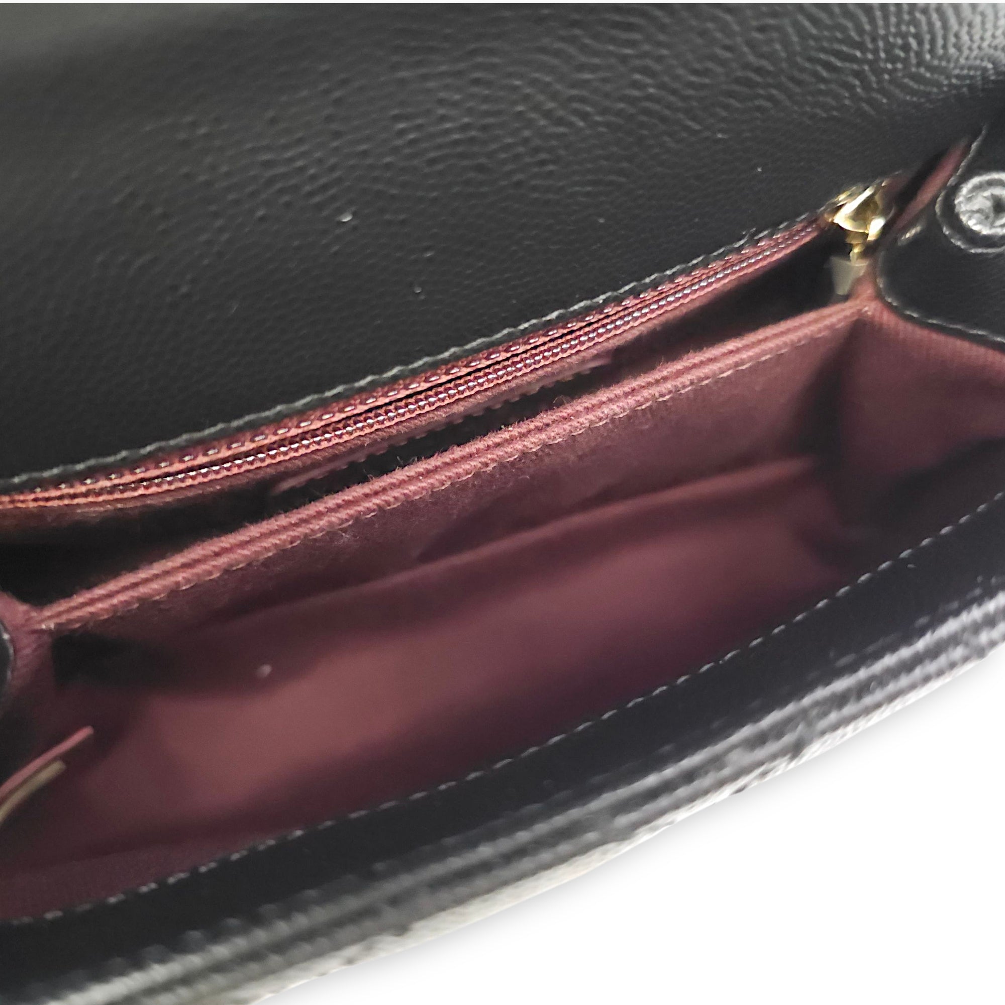 Quilted Coco Handle Mini Black Shoulder Bag in Caviar Leather, Gold hardware