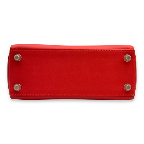 Kelly 25 Rouge Tomate in Swift, Gold hardware