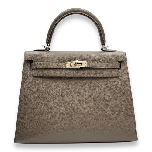 Sellier Kelly 25 Etain in Epsom, Palladium hardware