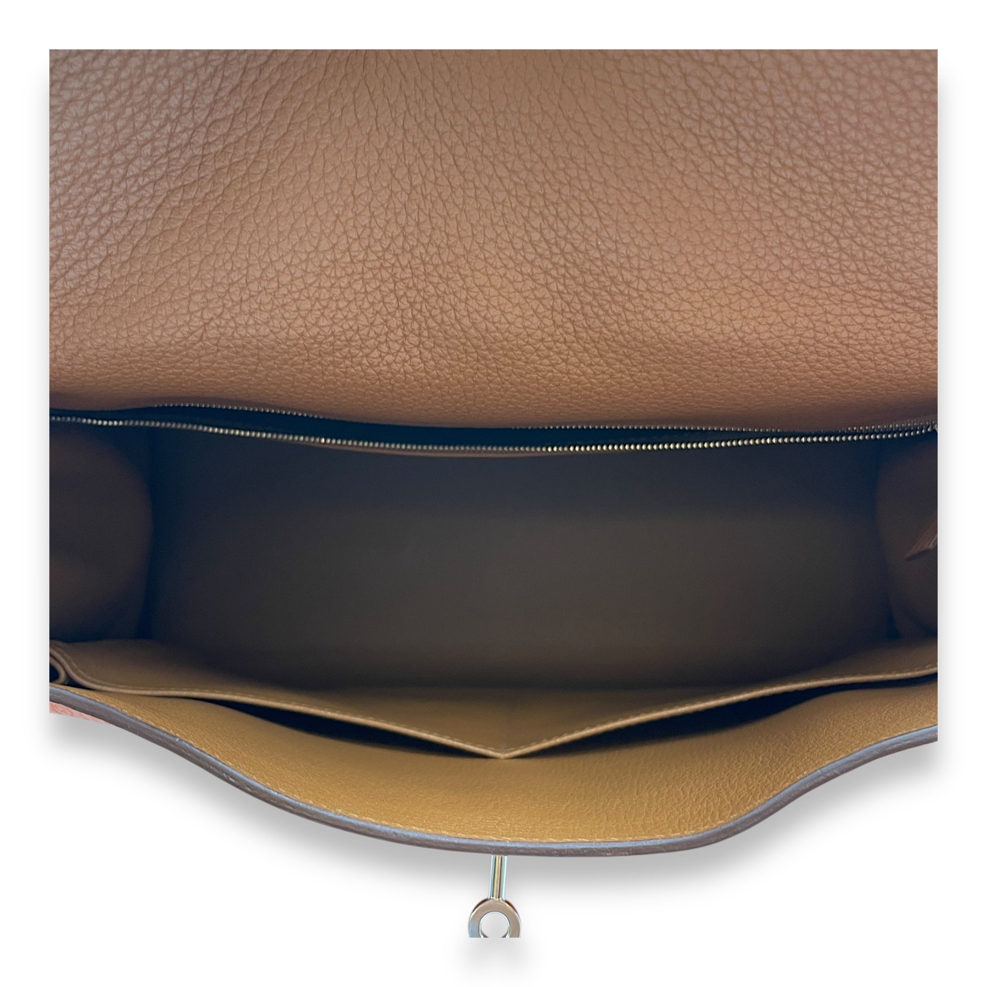 Kelly Arlequin 35 Orange/Etain/Gold/Blue in Clemence, Palladium hardware