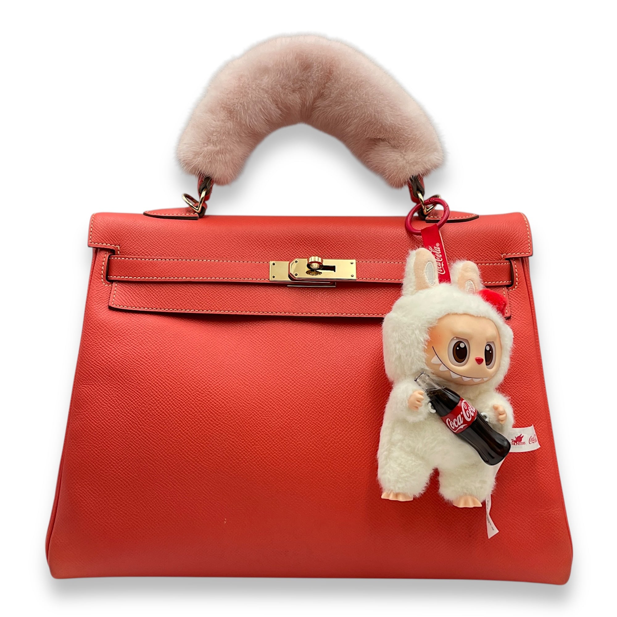 Candy Kelly 35 Rose Jaipur/Gold in Epsom, Permabrass hardware