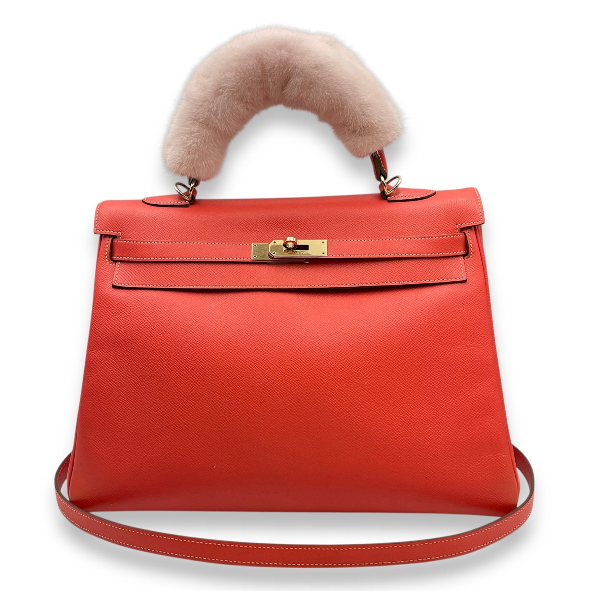 Candy Kelly 35 Rose Jaipur/Gold in Epsom, Permabrass hardware