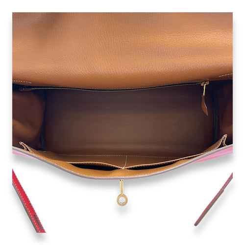 Candy Kelly 35 Rose Jaipur/Gold in Epsom, Permabrass hardware