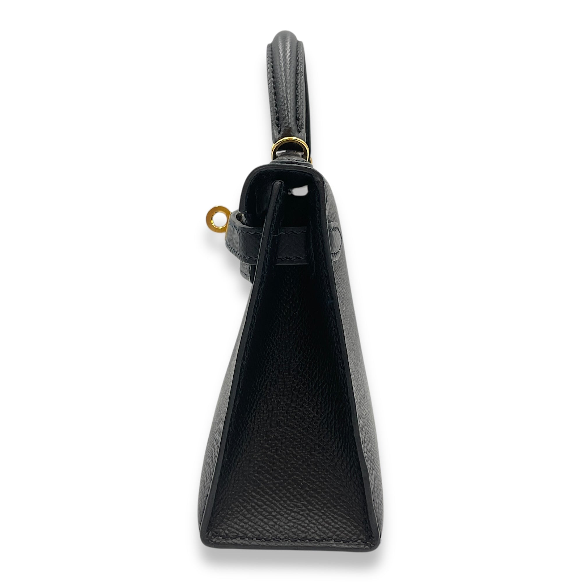 Sellier Kelly 20 Black in Epsom, Gold hardware