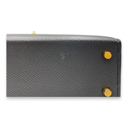 Sellier Kelly 20 Black in Epsom, Gold hardware