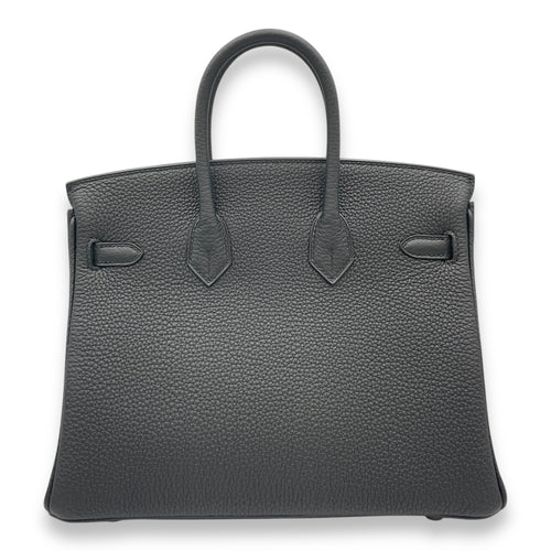 Birkin 25 Black in Togo, Palladium hardware