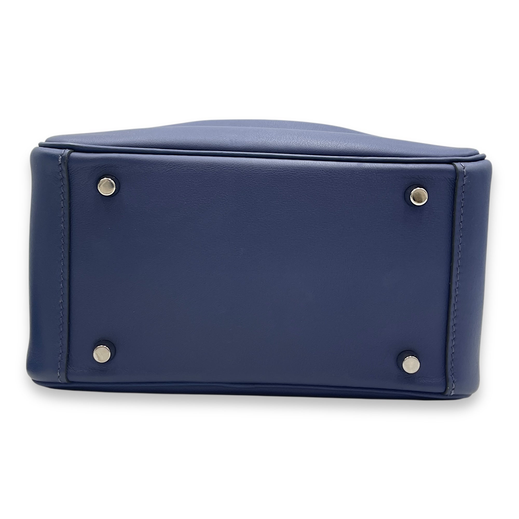 Lindy Mini Blue Sapphire in Swift/Matte Alligator, Palladium hardware
