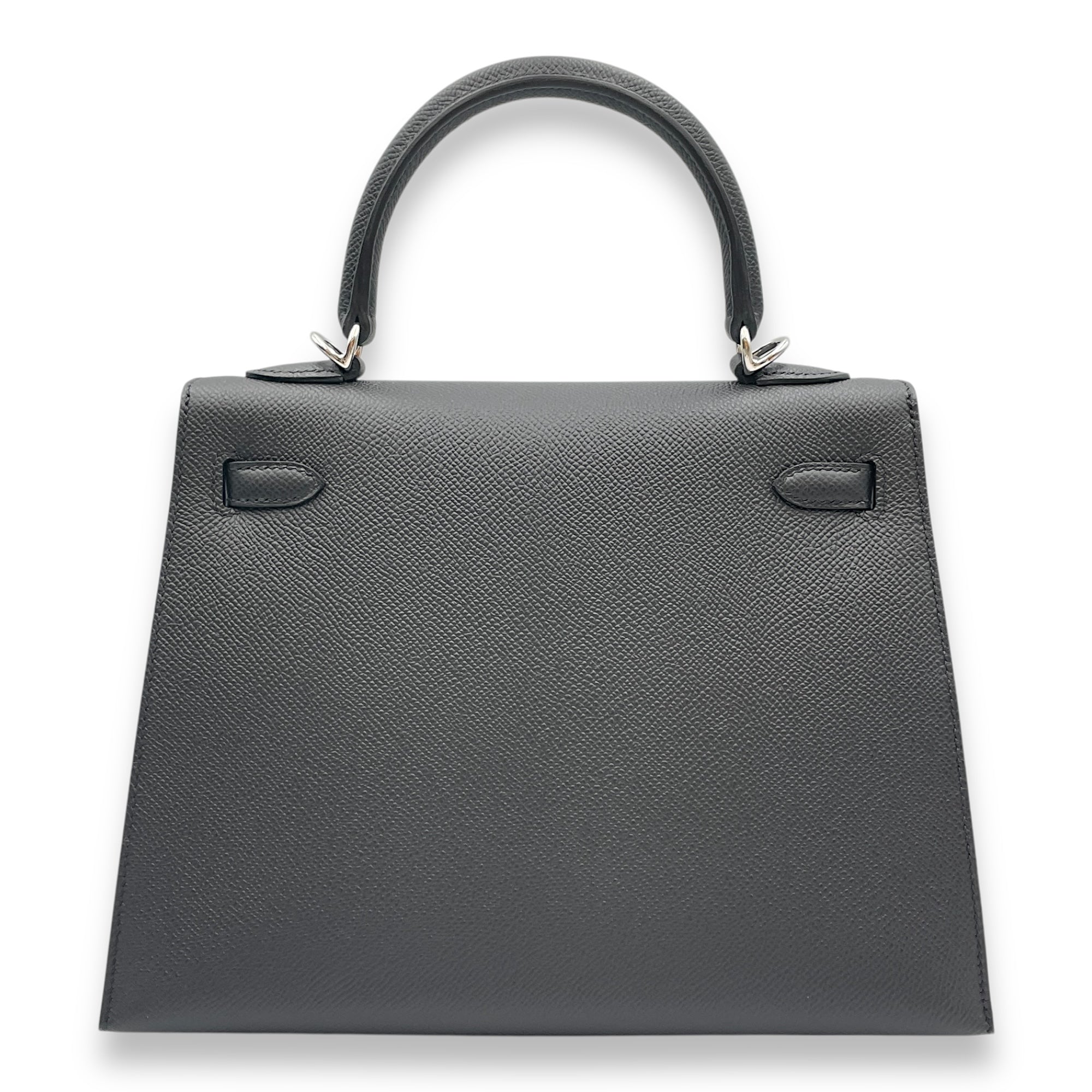 Sellier Kelly 25 Black in Epsom, Palladium hardware