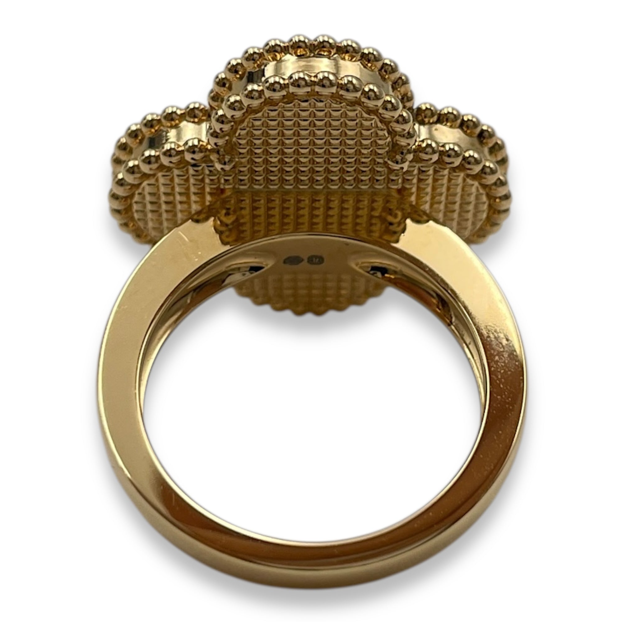 Magic Alhambra 50 Ring in White Mother-of-Pearl, Gold Hardware