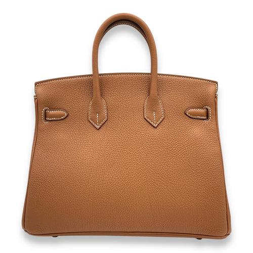 Birkin 25 Gold in Togo, Brushed Gold hardware
