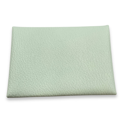 Calvi Duo Vert Peppermint/Vert Moyen Card Holder in Chevre Mysore