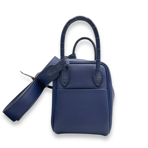 Lindy Mini Blue Sapphire in Swift/Matte Alligator, Palladium hardware