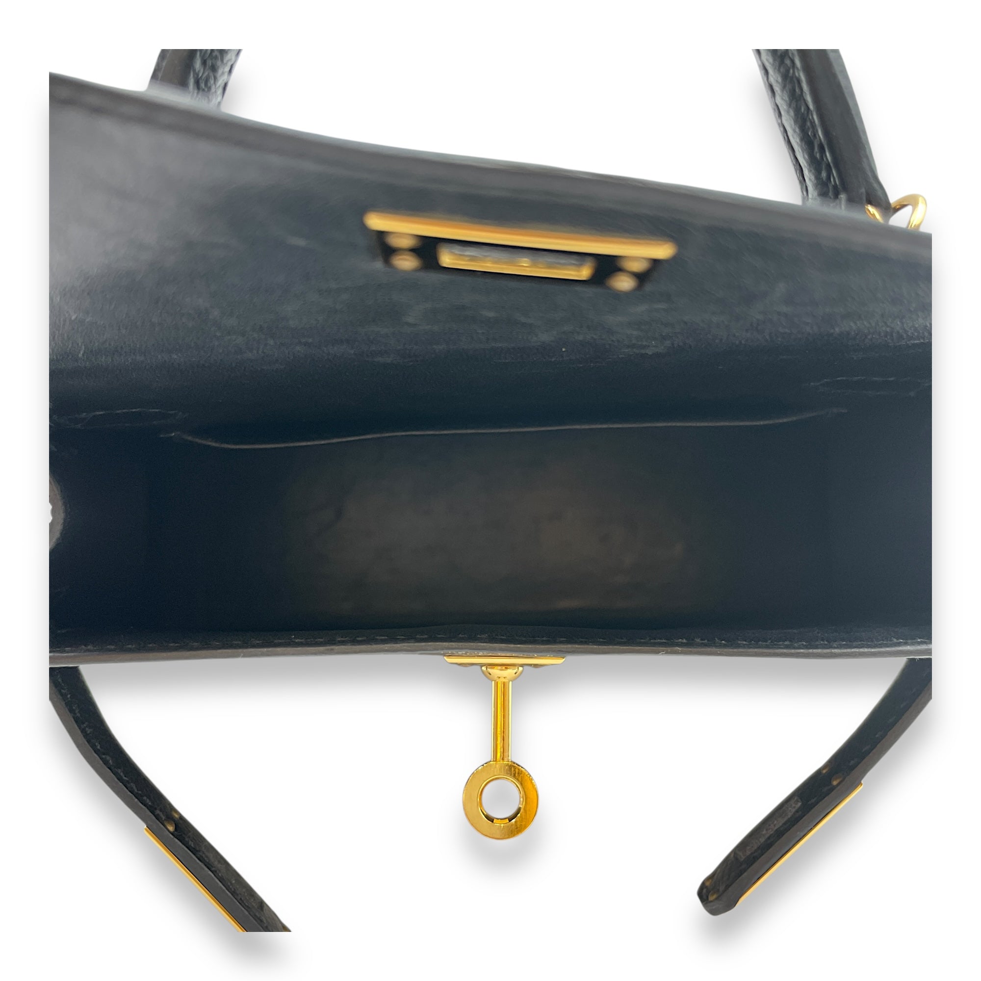 Sellier Kelly 20 Black in Epsom, Gold hardware