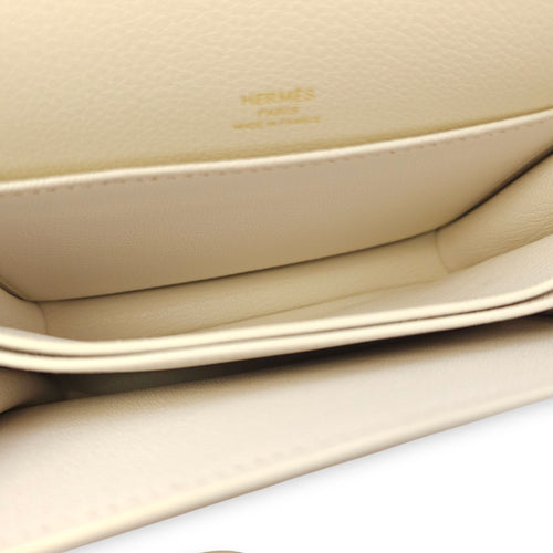 Roulis Mini Blanc in Evercolor, Permabrass hardware