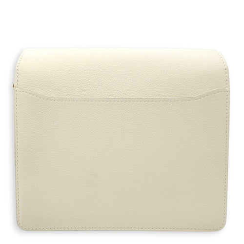 Roulis Mini Blanc in Evercolor, Permabrass hardware