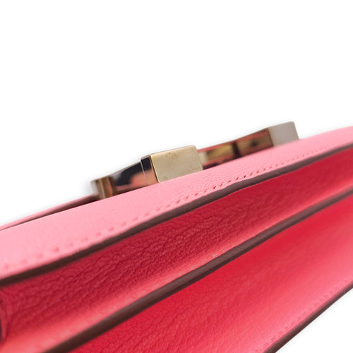 Constance Verso 18 Rose Confetti/Sanguine in Chevre Mysore, Palladium hardware