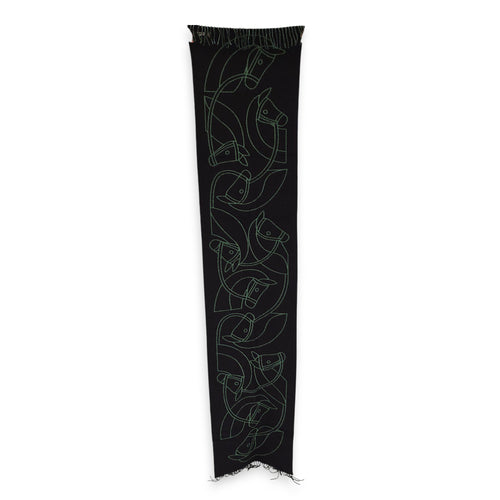Entrelacs Equestres Noir/Vert Shawl