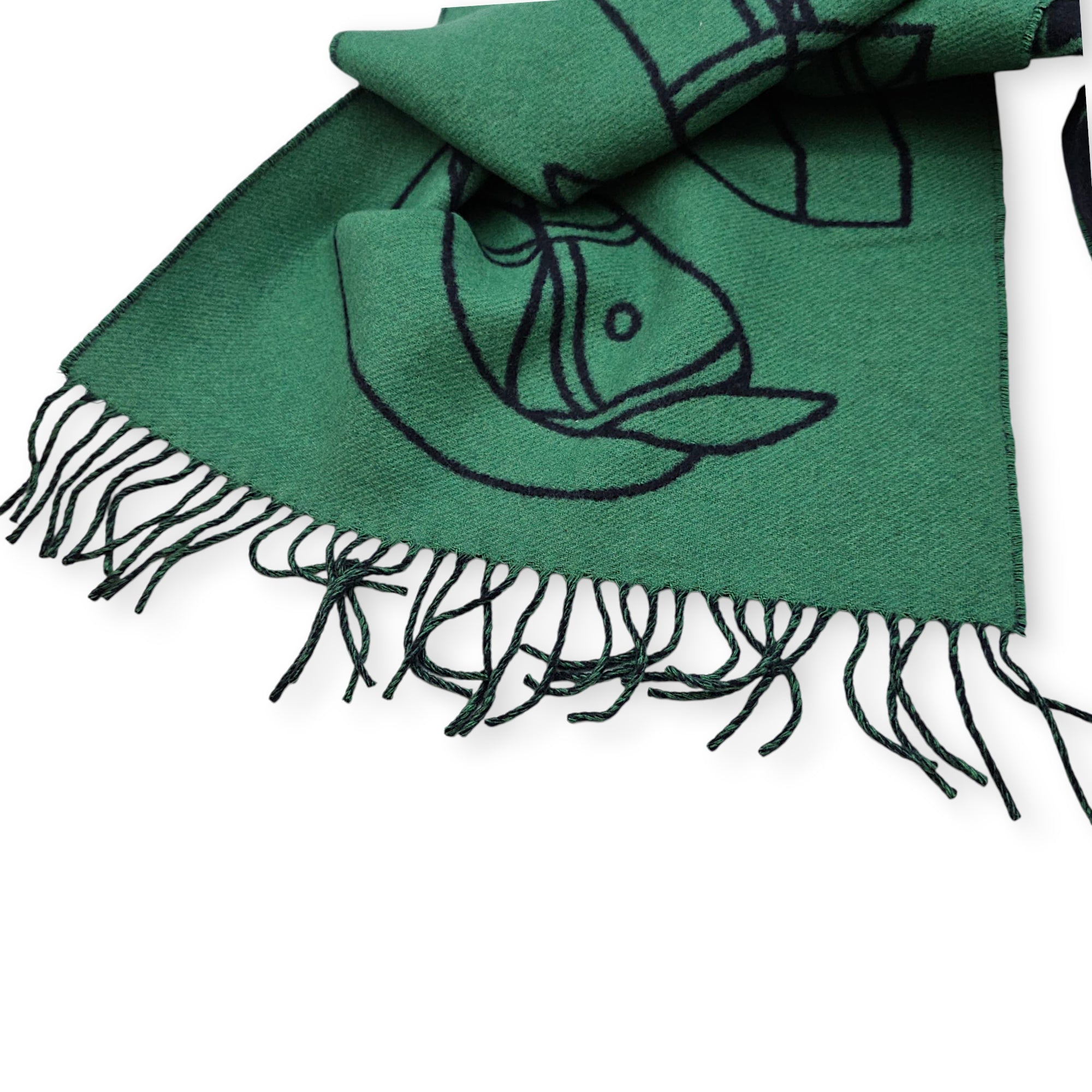 Entrelacs Equestres Noir/Vert Shawl