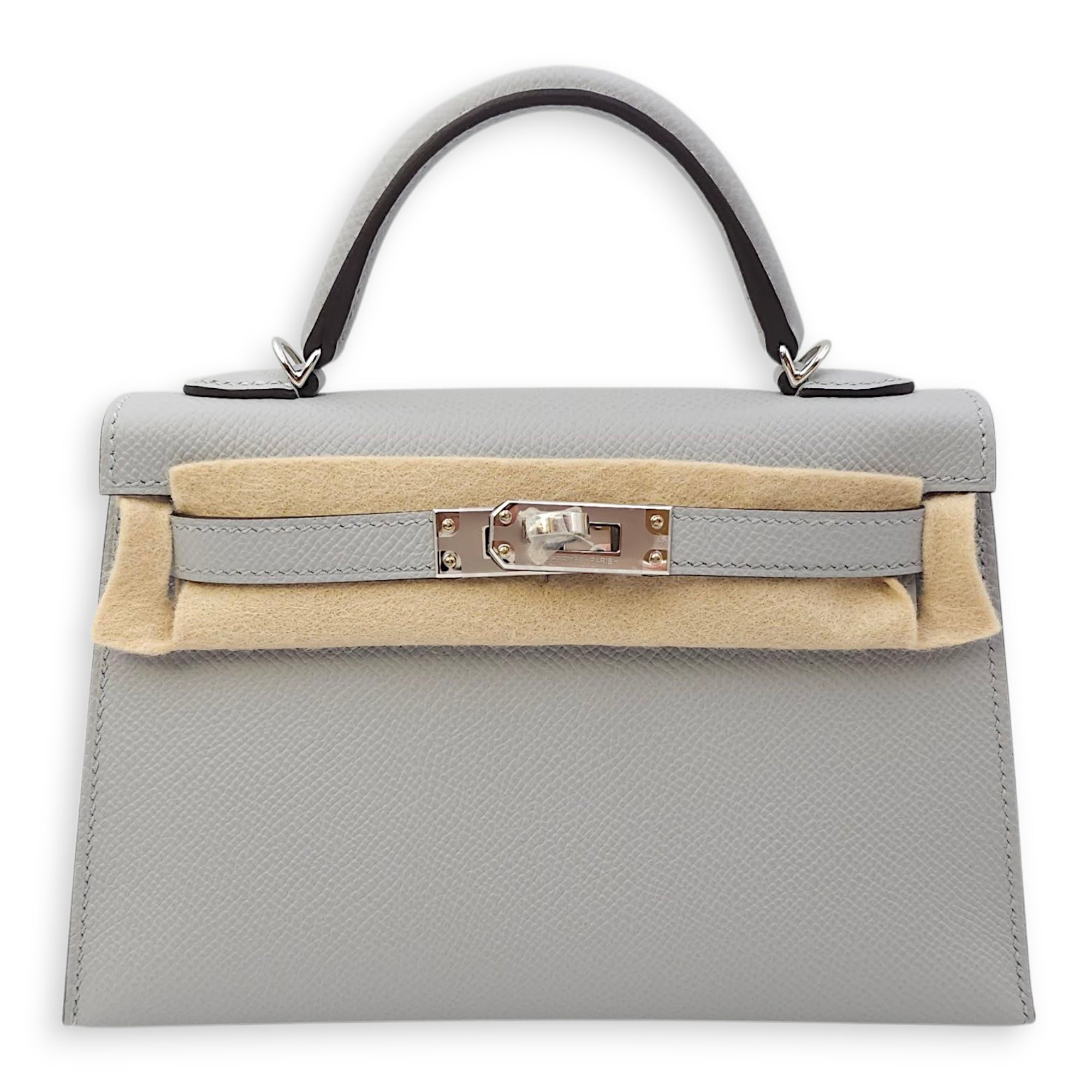 Sellier Kelly 20 Blue Glacier in Epsom, Palladium hardware