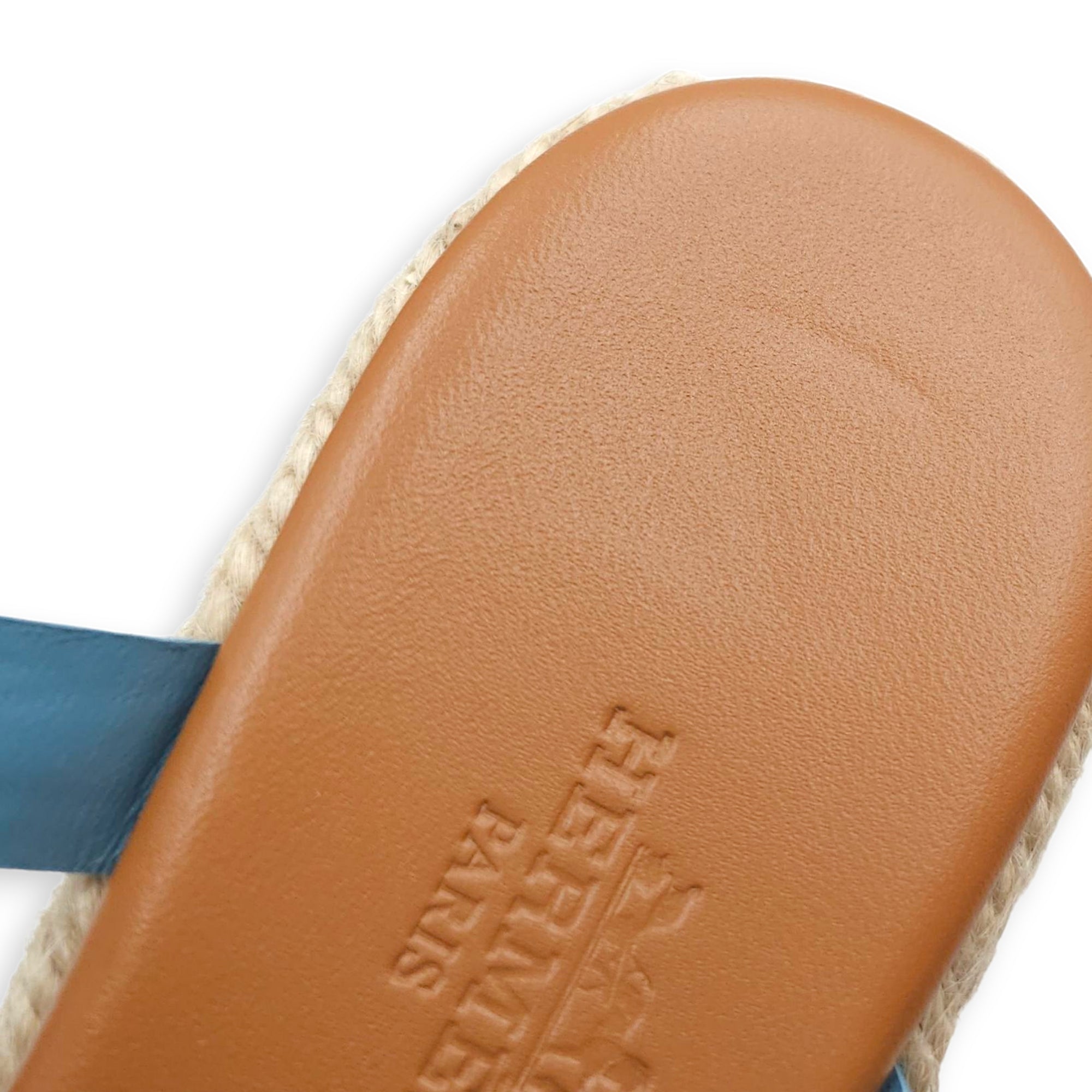 Ithea 30 37 Blue/Naturel Espadarille in Suede Leather