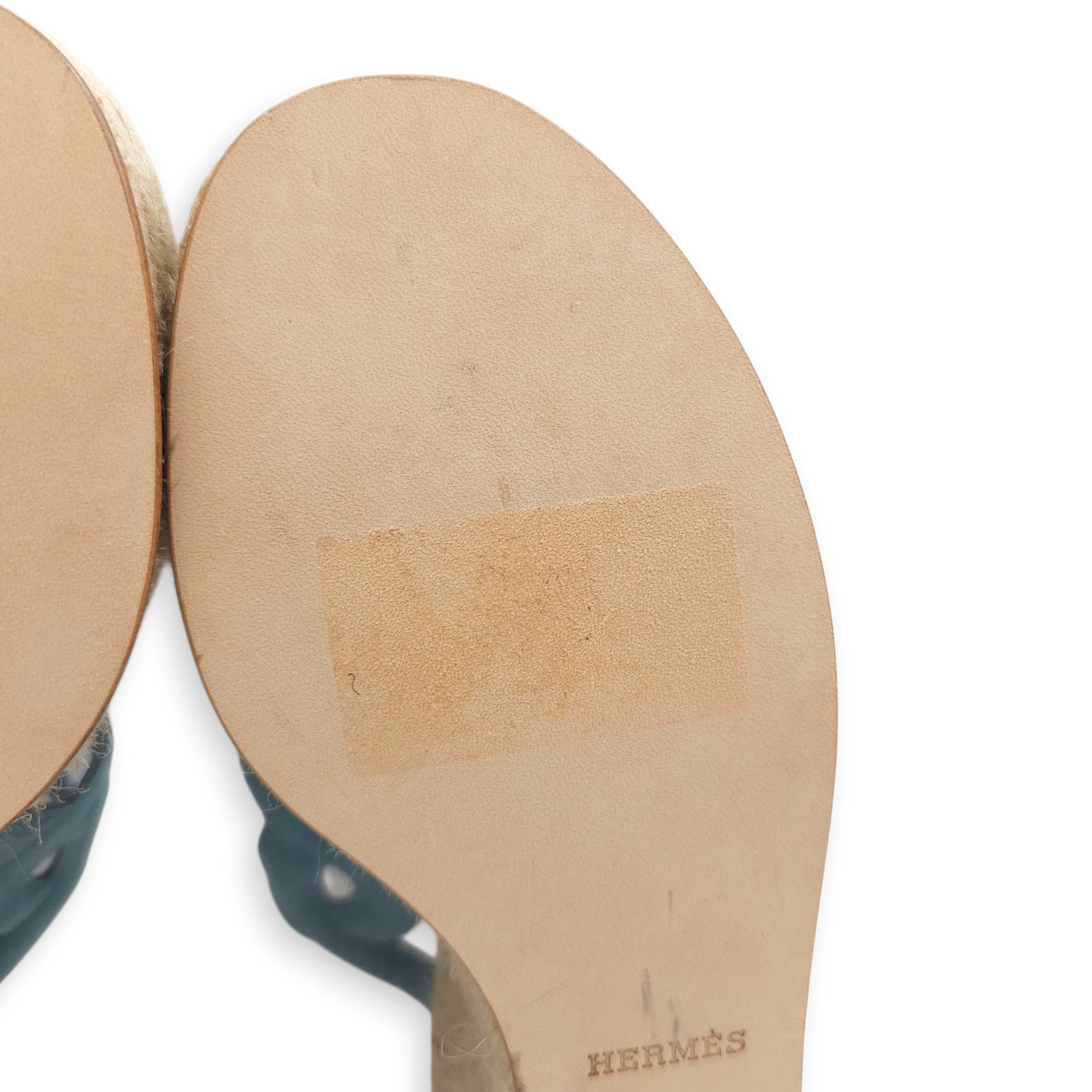 Ithea 30 37 Blue/Naturel Espadarille in Suede Leather