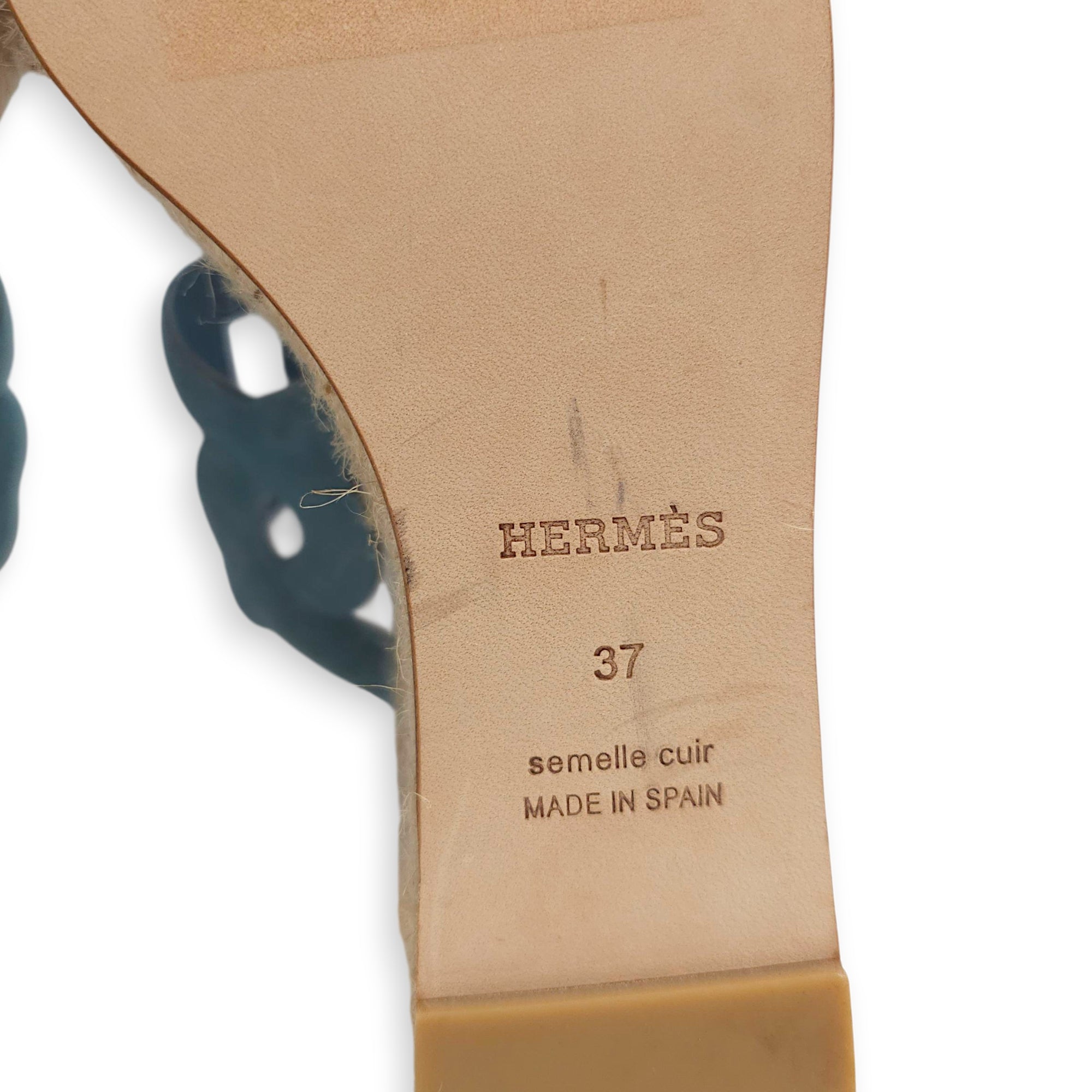 Ithea 30 37 Blue/Naturel Espadarille in Suede Leather