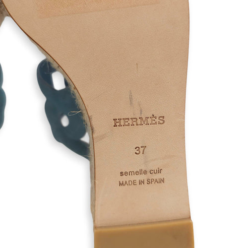 Ithea 30 37 Blue/Naturel Espadarille in Suede Leather