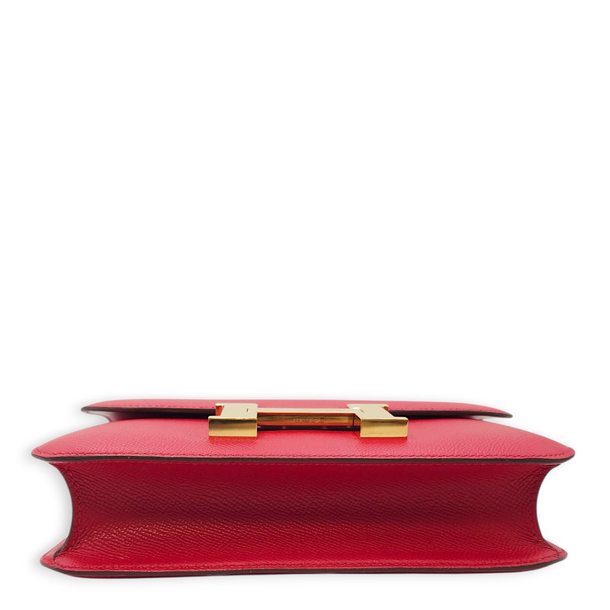 Constance 1 24 Rouge Casaque in Epsom, Gold hardware