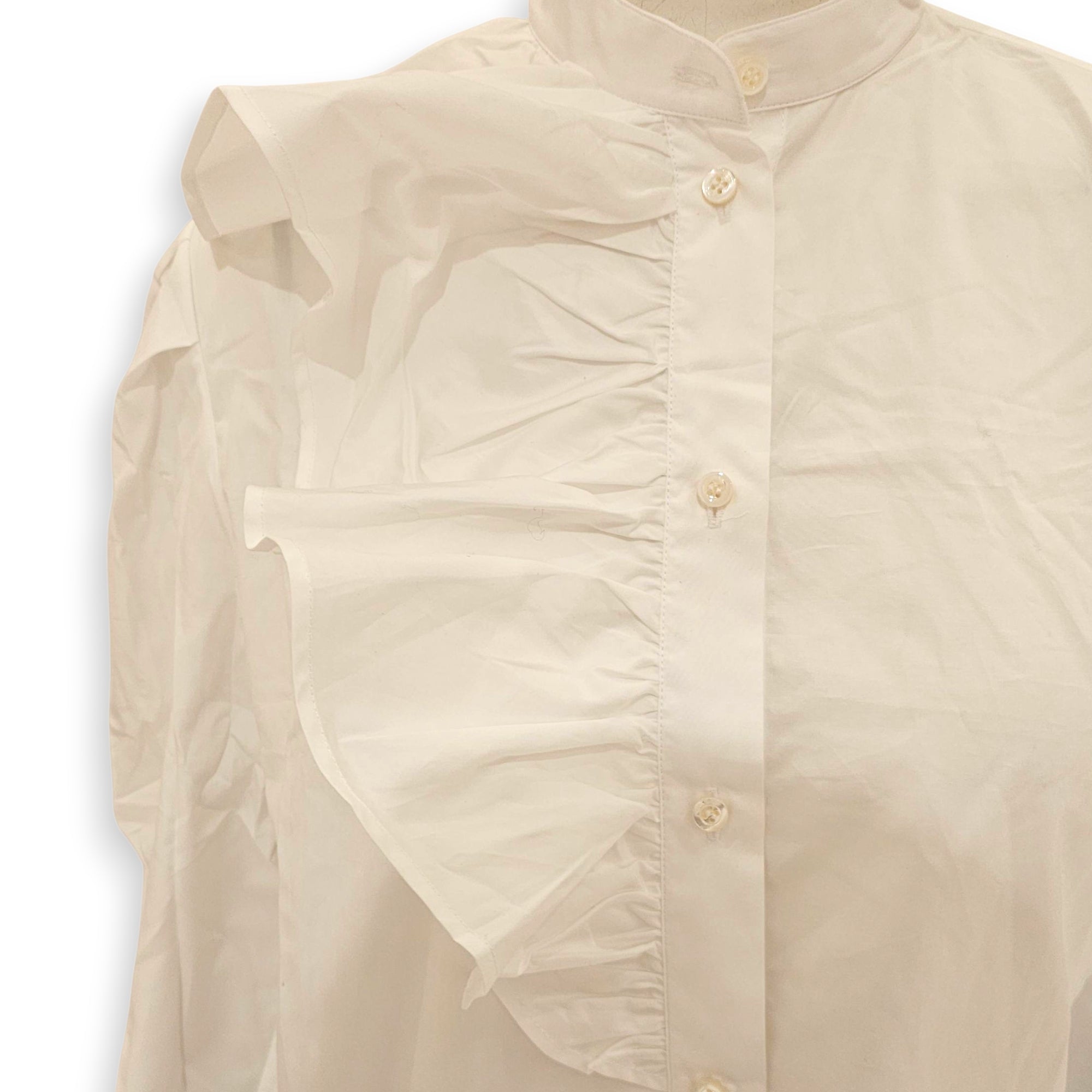 Long Sleeve Shirt 34 White Ready-To-Wear in Cotton