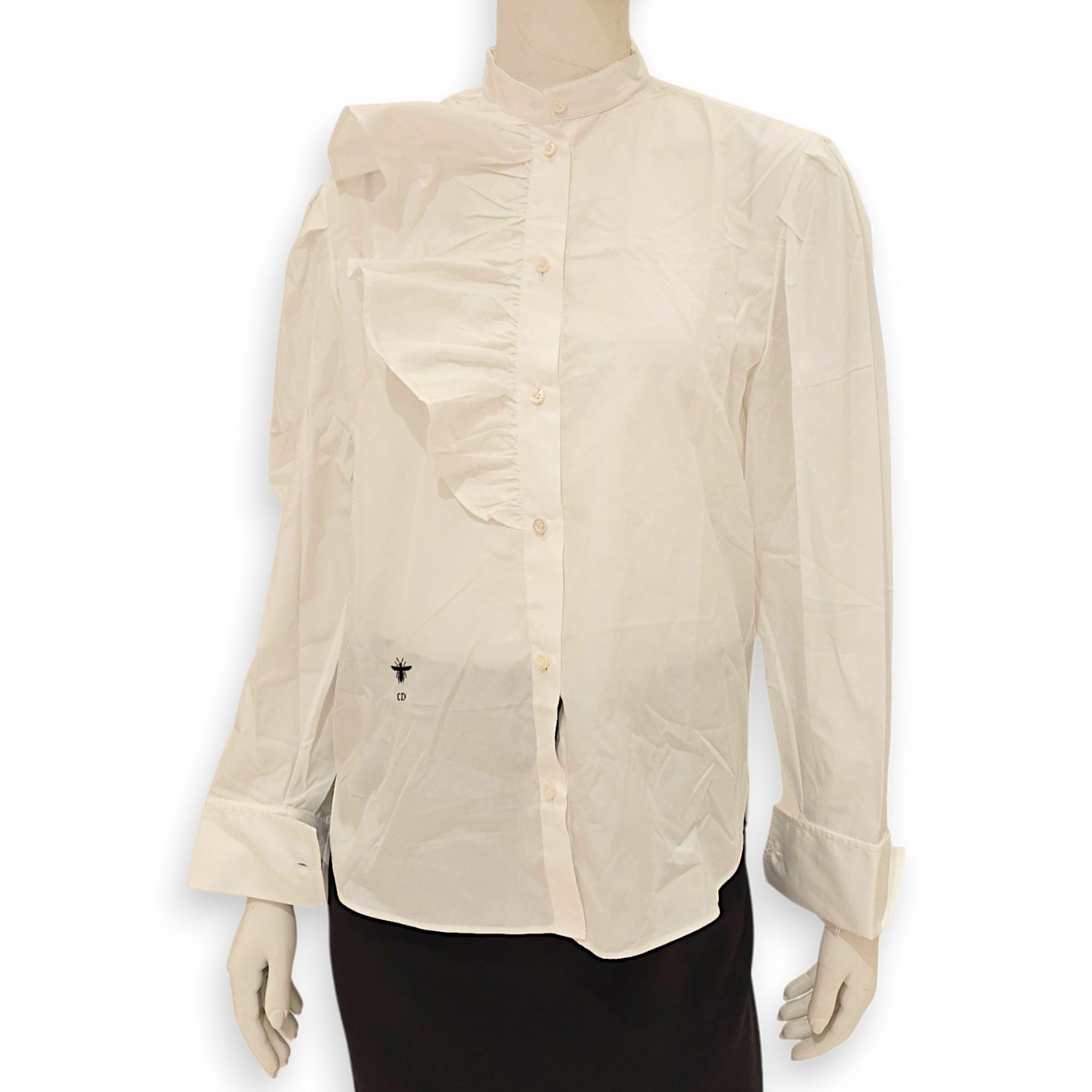 Long Sleeve Shirt 34 White Ready-To-Wear in Cotton