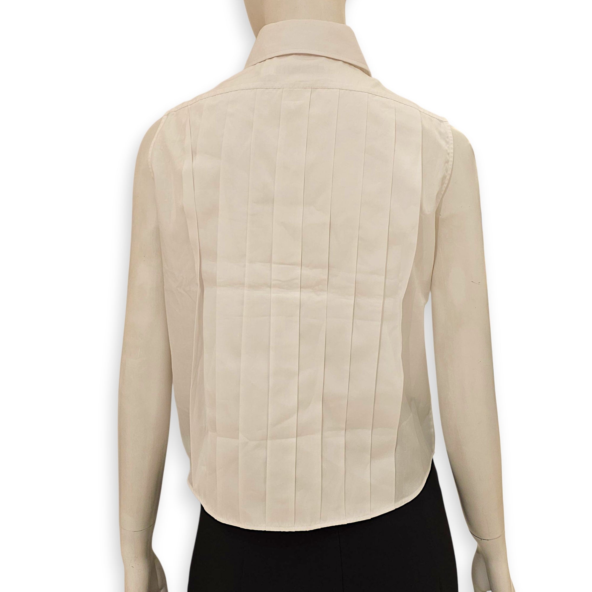 Sleeveless Shirt 34 White Ready-To-Wear in Cotton